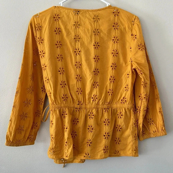 Madewell Scalloped Eyelet Wrap Top - Picture 5 of 5